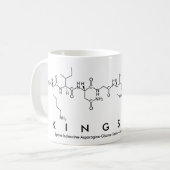 Kingsleyペプチド名mug コーヒーマグカップ (正面左)