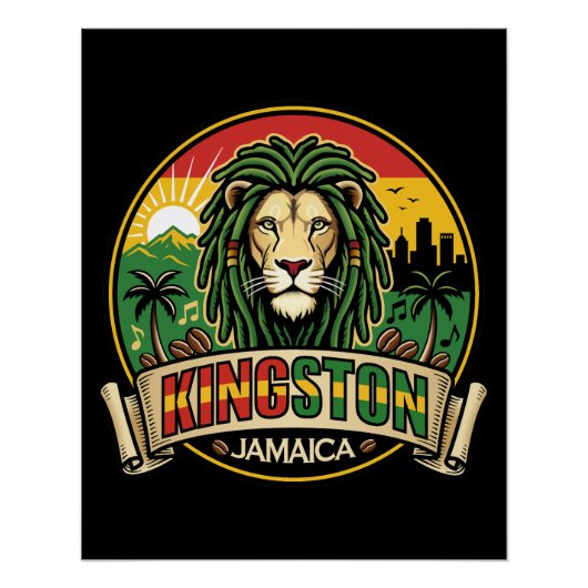 Kingston Jamaica Island Caribbean ポスター (正面)