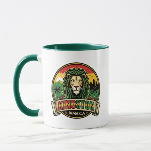 Kingston Jamaica Island Caribbean マグカップ (左)