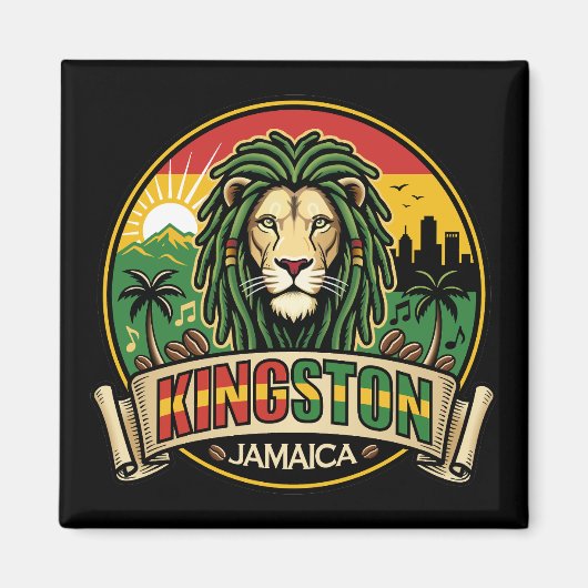 Kingston Jamaica Island Caribbean マグネット (正面)