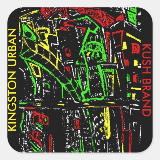 KINGSTON URBAN KUSH ブランド スクエアシール (正面)