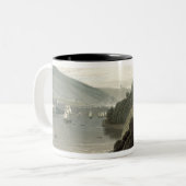 Kingswearの近く、投げ矢で、容積VIからのデボン、 ツートーンマグカップ (正面左)