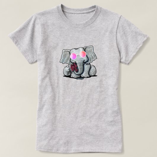 KiniArtかわいいゾウTシャツ Tシャツ (デザイン正面)