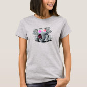 KiniArtかわいいゾウTシャツ Tシャツ (正面)