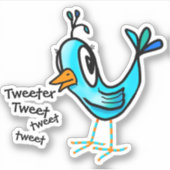 KiniArtのおしゃべり小鳥シール シール (正面)