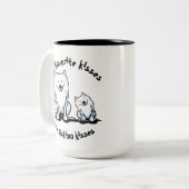 KiniArtのアメリカのエスキモーのキス ツートーンマグカップ (正面左)