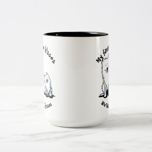 KiniArtのアメリカのエスキモーのキス ツートーンマグカップ (中央)