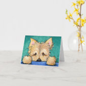 KiniArtのケルンのTerrieの芸術のメッセージカード カード (黄色い花)