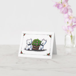 KiniArtの結婚Westties Valentines Day Card カード