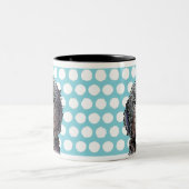 KiniArtの黒の落書き ツートーンマグカップ (中央)