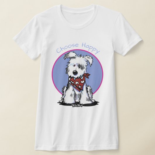 KiniArtウィジェット犬 Tシャツ (レイダウン)