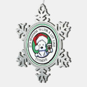 KiniArtウェスティークリスマスコーヒースウェットシャツオーデーン スノーフレークピューターオーナメント (右)