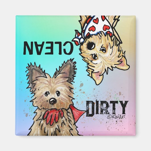 KiniArtカーンクリーン汚れ食洗機磁石 マグネット (正面)