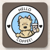 KiniArtカーンコーヒーオーバー懸命プラスチックのコースター コースター (正面)