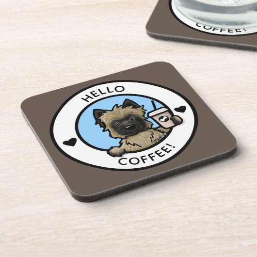 KiniArtカーンコーヒーオーバー懸命プラスチックのコースター コースター (左側)