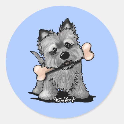 KiniArtカーンボーンのアペティステッカー ラウンドシール (正面)