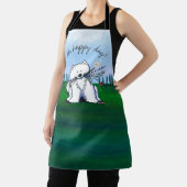 KiniArtサモイェドオールオーバープリントエプロン エプロン (インサイチュ)