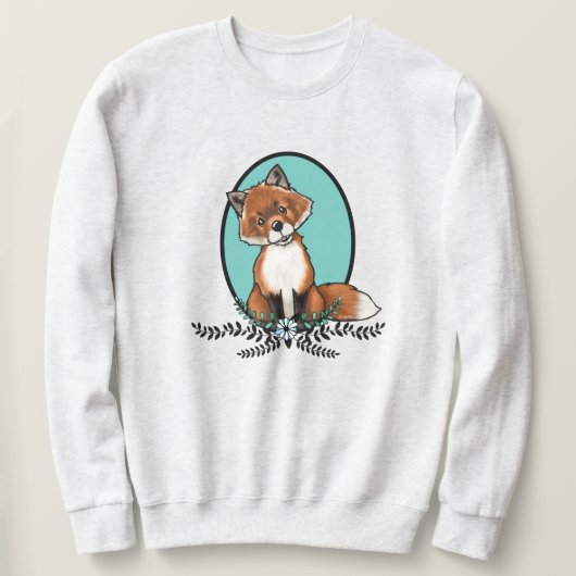 KiniArtスイートキツネTシャツスウェットシャツ スウェットシャツ (デザイン正面)