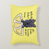 KiniArtスコットランドのライフレモンのアクセント枕 アクセントクッション (正面(垂直))