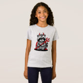 KiniArtハロウィンラクーンTシャツ Tシャツ (正面フル)