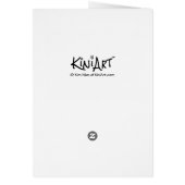 KiniArtフクロウパーソナライズされたグリーティングカード (裏面)