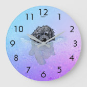 KiniArtブラックゴールデンドール大時計 ラージ壁時計 (正面)