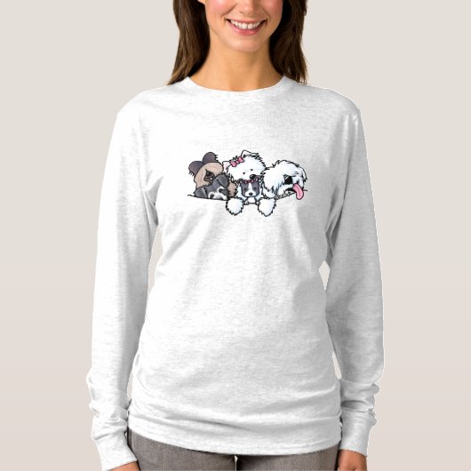 KiniArtポケットにポーザーTシャツが詰まった Tシャツ (正面)