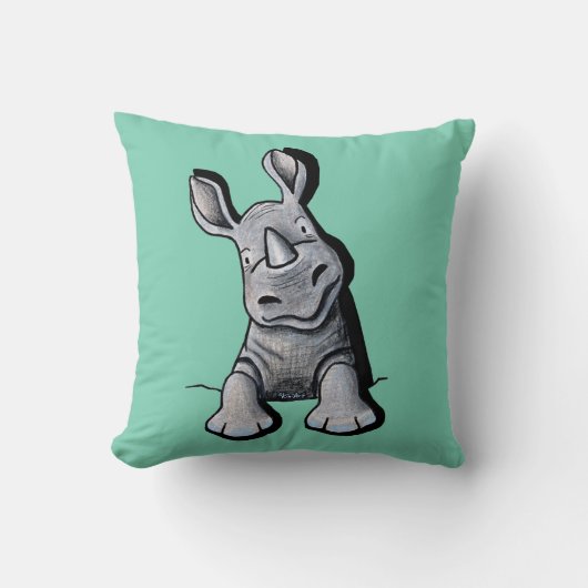 KiniArtポケットRhinoツートーン枕 クッション (正面)