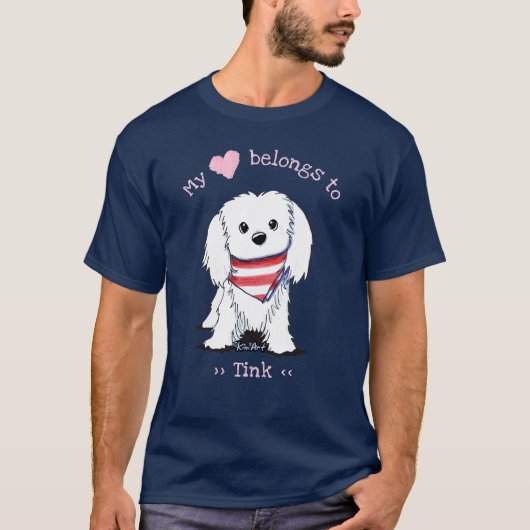 KiniArtマルチーズ私のハートは Tシャツ (正面)