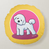 KiniArt好奇心のあるビコンラウンドピロー ラウンドクッション (正面)