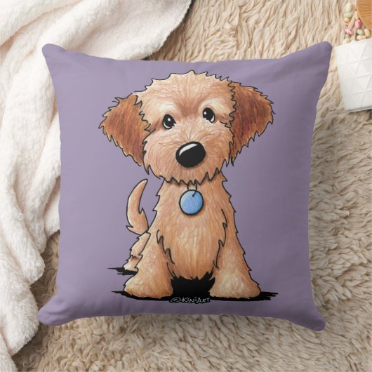 KiniArt小型Goldendoodle クッション (ブランケット)