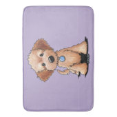 KiniArt小型Goldendoodle バスマット (正面縦)