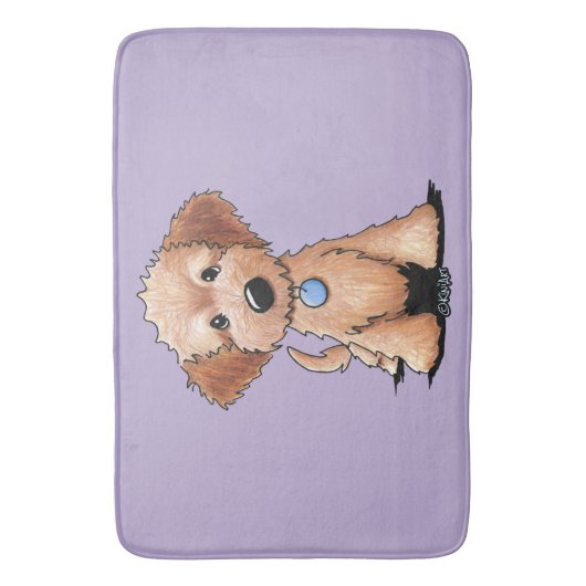 KiniArt小型Goldendoodle バスマット (正面縦)