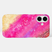 KiniArt抽象芸術ピンク&金ゴールドiPhoneケース Case-Mate iPhoneケース (裏面 (横))