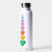 KiniArt水色ハートウォーターボトル ウォーターボトル (左面)