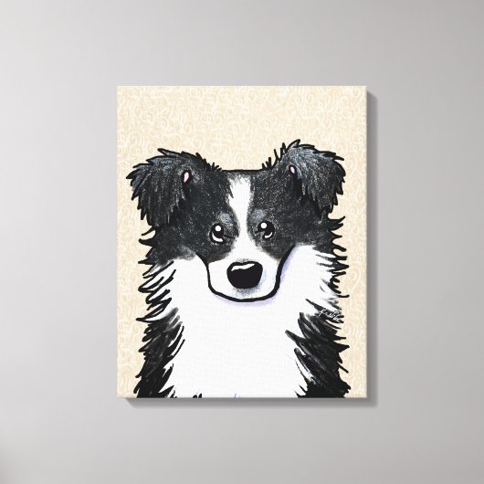 KiniArt縁ど Collie Canvas Print キャンバスプリント (正面)