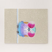 KiniArt薄紫焼きローラーバード ジグソーパズル (横)