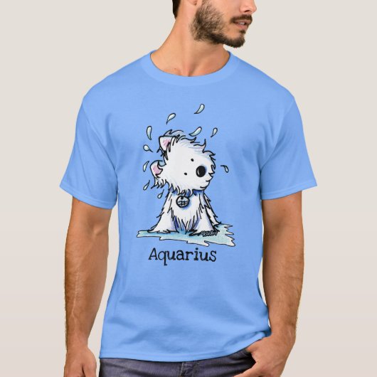 KiniArt ウェスティー 十二星座 水瓶座 Tシャツ (正面)