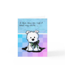 KiniArt ウェスティー 子犬 グリーティングカード