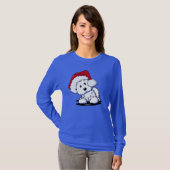 KiniArt ウェスティー 犬 SANTA BABY Tシャツ (正面フル)