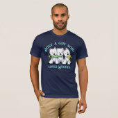 KiniArt ウェスティ愛好家Tシャツ Tシャツ (正面フル)