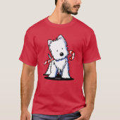KiniArt ウェスティ キャンディケインのキュート Tシャツ (正面)