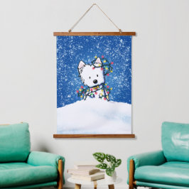 KiniArt ウェスティ テリア 吊りタペストリー 吊り下げ型タペストリー