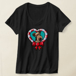 KiniArt エアデール クリスマスの愛 Tシャツ