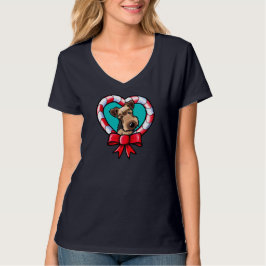 KiniArt エアデール クリスマスの愛 Tシャツ