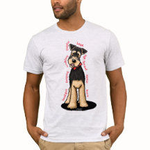 KiniArt エアデール・テリア愛好家Tシャツ