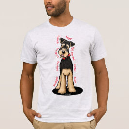 KiniArt エアデール・テリア愛好家Tシャツ Tシャツ