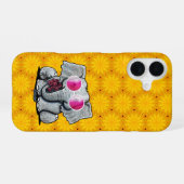 KiniArt エレファント iPhone 16ケース (裏面横)