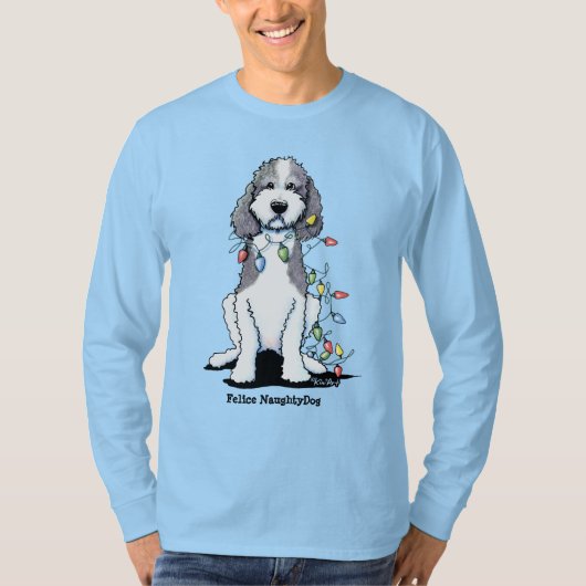 KiniArt クリスマスパーティドゥードル Tシャツ (正面)