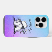 KiniArt サモエド iPhone / iPad カー iPhoneケース (裏面横)